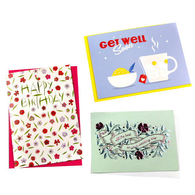 Paperclip - Grußkarte Navulset Engels 6 Karten ASD