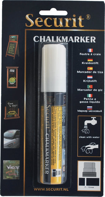 Securit-Chalkstift SMA-720 Blockpunt 7-15 mm Weiß