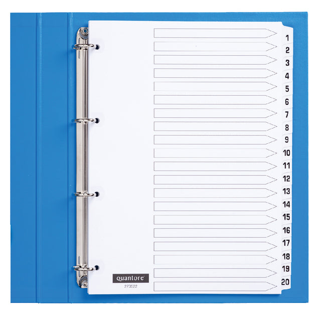 Quantore - Tab 4Rings Pardboard 1-20 WT | 10 Stücke