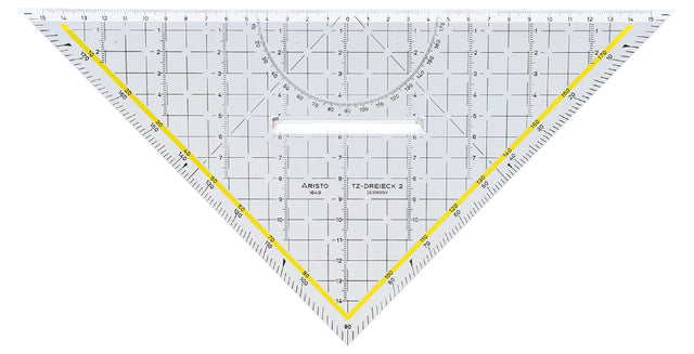 Aristo - Geodriehoek 1648/2 325 mm mit Griff transparent