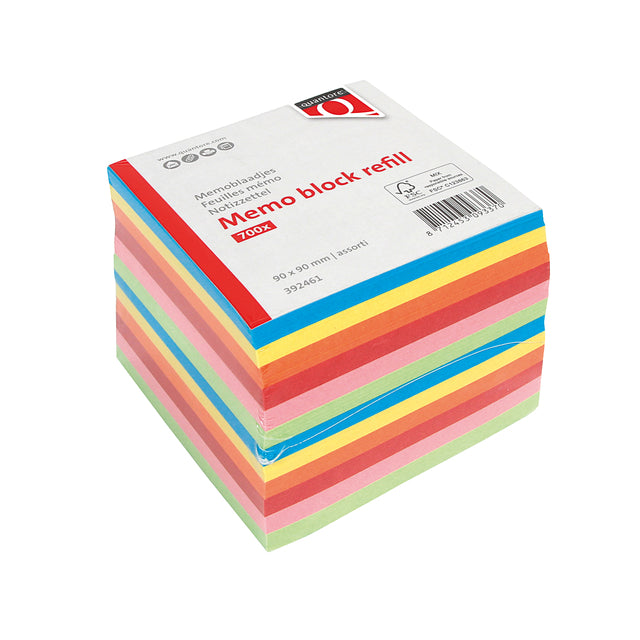 Quantor - MemoBlok 90x90mm 700 V losen -Leaf -Assorti
