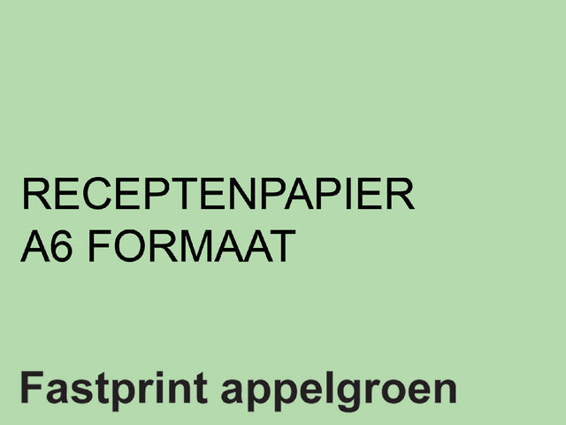 Fastprint - Rezeptpapier A6 80GR Apple Green