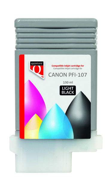 Quantore - Tintenpatrone Canon PFI -107 hellschwarz