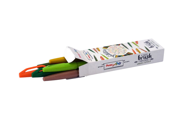 Pentel - Brushpen -Zeichen SES15C Urban Dschungel Assorti