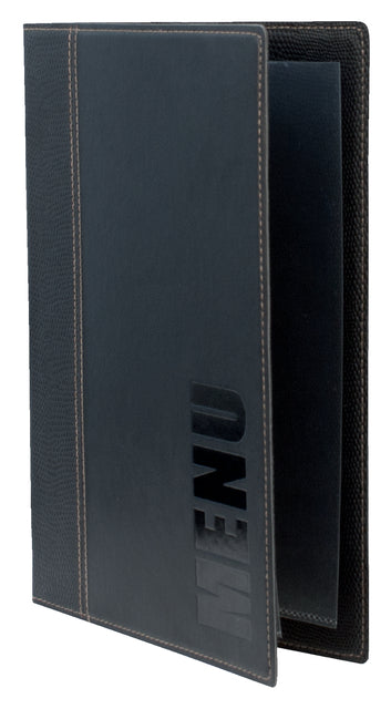 Securit - Menü Trendy A5 1 x 2 Taschen schwarz
