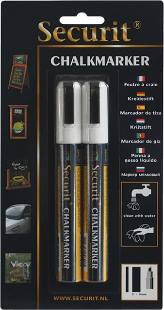 Securit-Chalkstift SMA-510 schräg 2-6 mm weiß