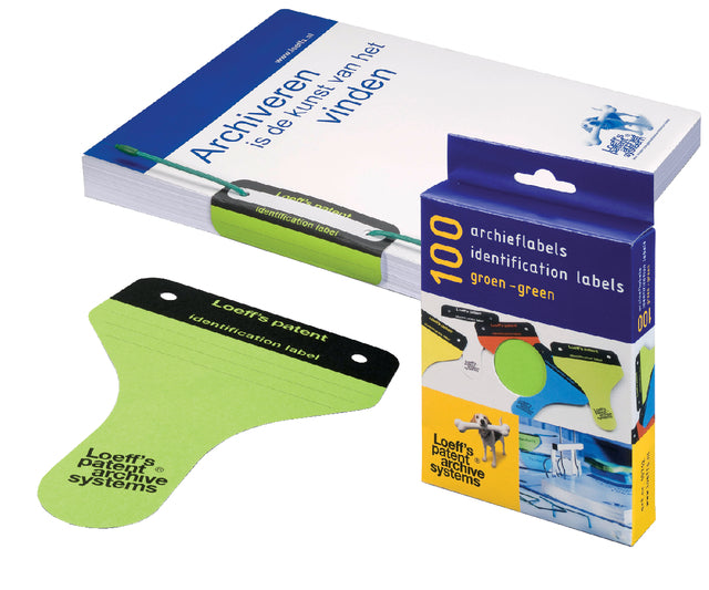 Loeffs - Archivetikett Karton Groen 100st