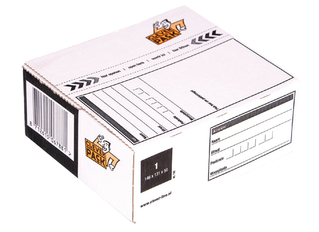 Cleverpack - Postpacks Box 1 146x131x56mm 25st Weiß