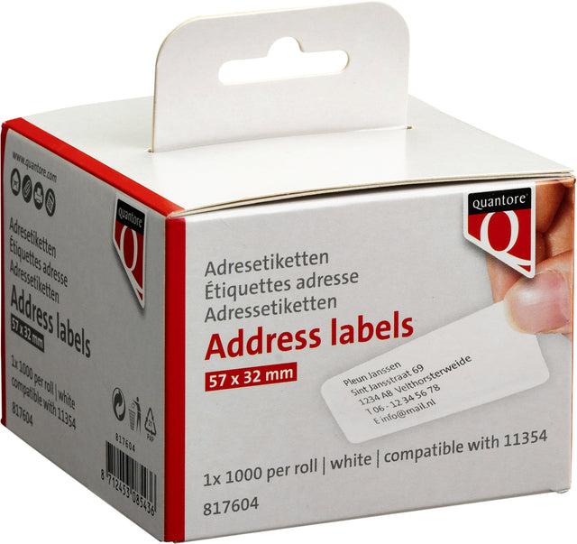 Quantore - Etikett Etikett 11354 57mmx32mm Gewweiel