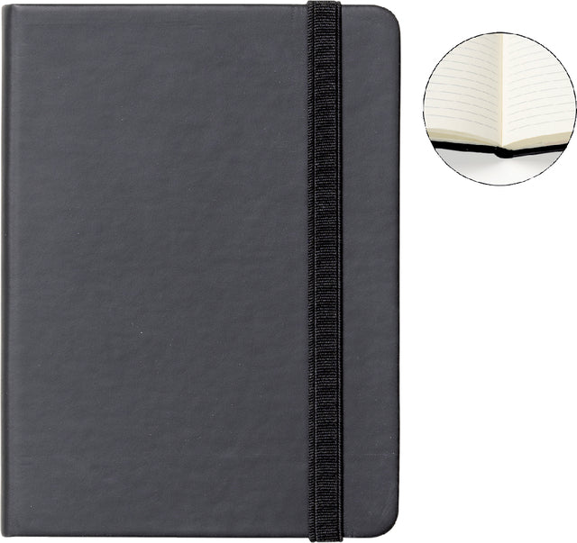Quantore - Notizbuch A6 Zeile 192Blz 80gr Schwarz