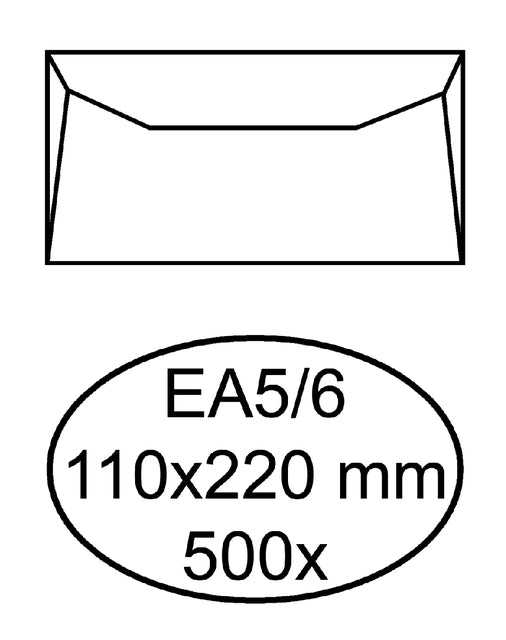 Hermes - Hüllungsbank EA5/6 110x220 500st Weiß