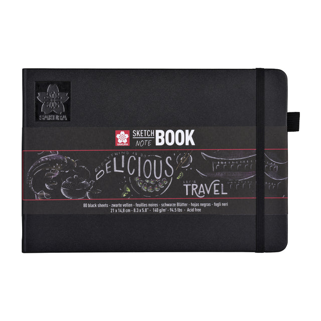 Sakura - Sketchbook 80 Black Sheets 210x148mm Black | 5 Stücke