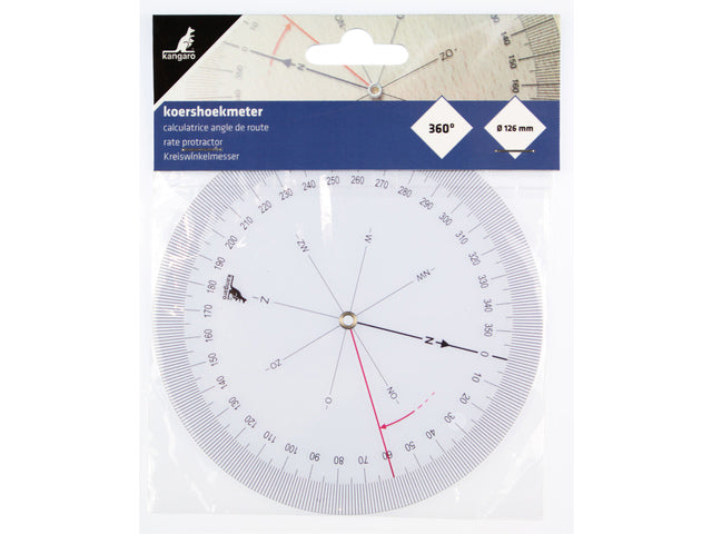 Känguro - Koershoekmeter Plastik 126mm transparent