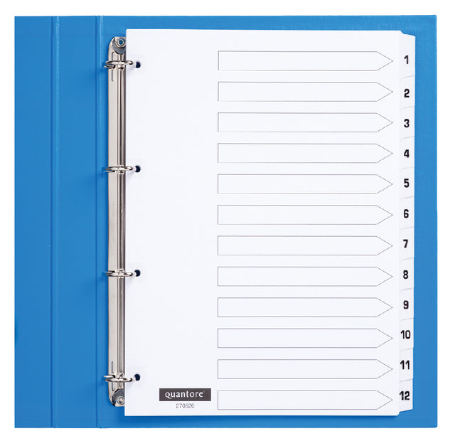 Quantore - Tab 4rings Pappe 1-12 WT | 10 Stücke
