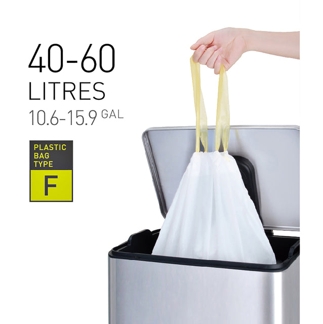 EKO - Abfallbeutel MDPE Typ F Trekb 64x75cm 40-60L Weiß | 6 Stücke