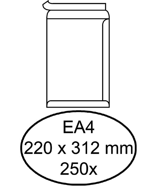 Hermes - Einhülle Tat EA4 220x312 ZK 250st Weiß