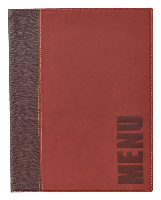 Securit - Menü Trendy A5 1 x 2 Taschen Weinrot