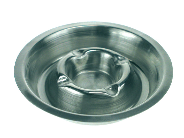 Quantore - Aschenbecher Metall verchromt 170 mm Edelstahl ausgewähltbar