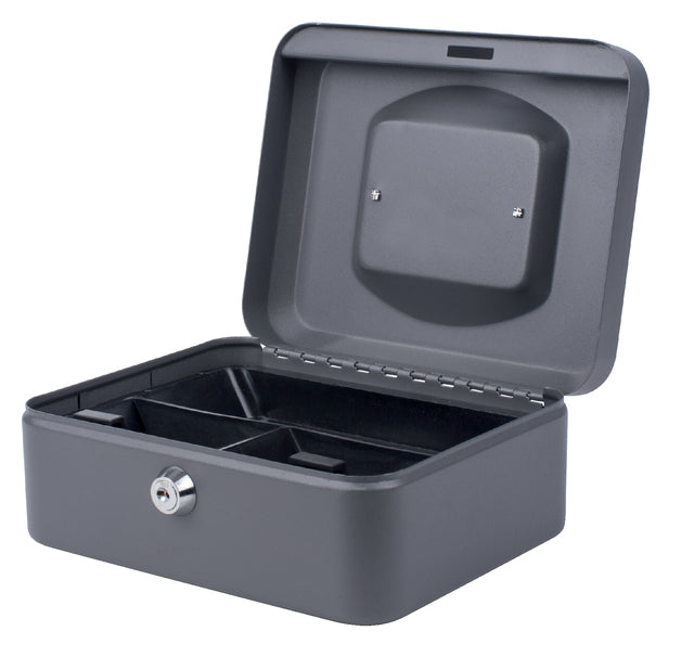 Quantore - Geldbox 200x160x90mm grau