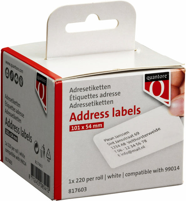 Quantore - Etikett Etikett 99014 54mmx101mm Abzeichen Wt