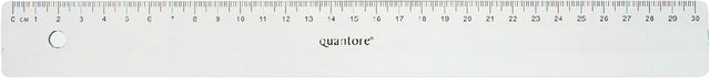 Quantore - Lineal 300 cm Kunststoff transparent | 10 Stücke