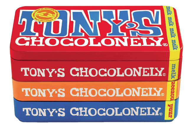 Tony's Chocolonely - Schokolade Tony Chocolonely Puur Mlk und Karam Zeezt | 8 Stücke