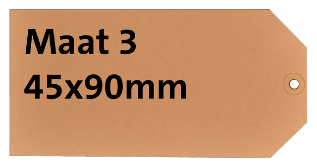 HF2 - Etikettenkarton NR 3 200gr 45x90mm Chamois 1000st