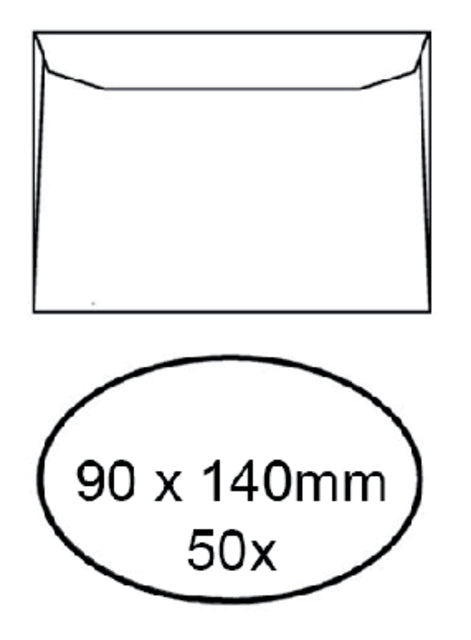 Quantore - Umschlag VisitKrt 90x140 95gr Wt | 20 Stücke