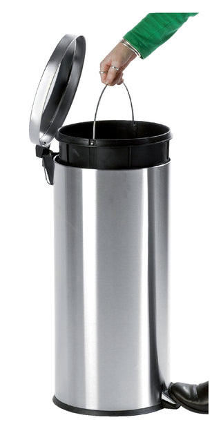 VEPA -Mülleimer - Abfallpedalbehälter um 30 Liter Mat Edelstahl