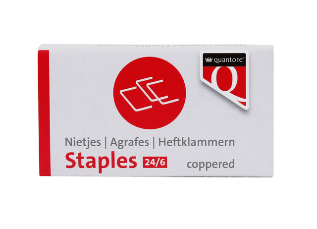 Quantore - Staples 24/6 Kupfer | 5 Stücke