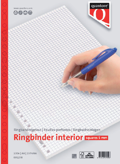 Quantore - Interior A4 23R 70 Gramm Fenster 5mm 100vel | 5 Stücke