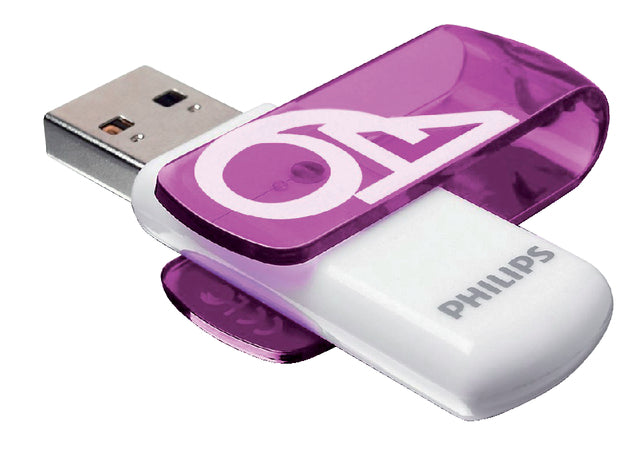 Philips - USB Stick 2.0 Vivid Edition 64 GB Lila