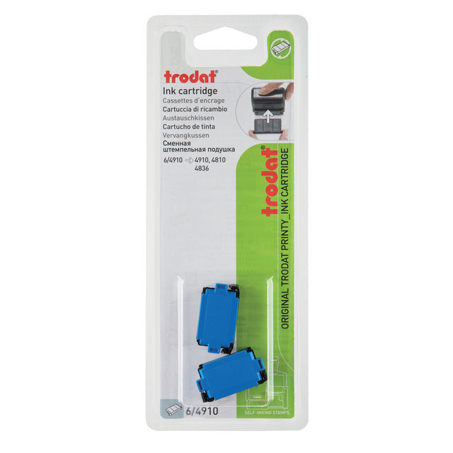 TRODAT - Briefmarkenkissen Printy 6/4910 2 Stück Blau
