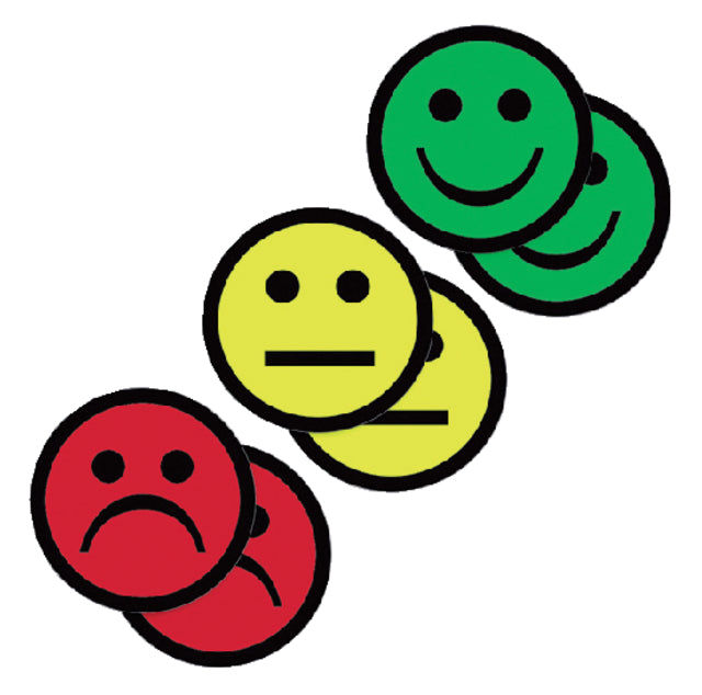 Smit visuell - Magnet Smiley 25mm 2x gelb 2x grün 2x rot
