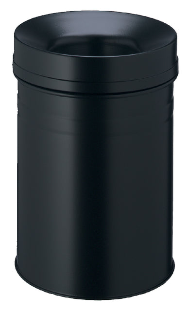 Langlebig - Papierbehälter Flamme -dover 3325 01 15 Liter schwarz