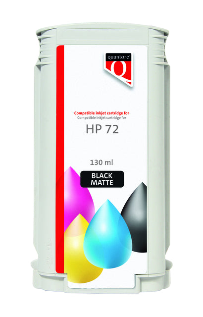 Quantore - Inkcartridge HP 72 C9403A MAT Black | 12 Stücke