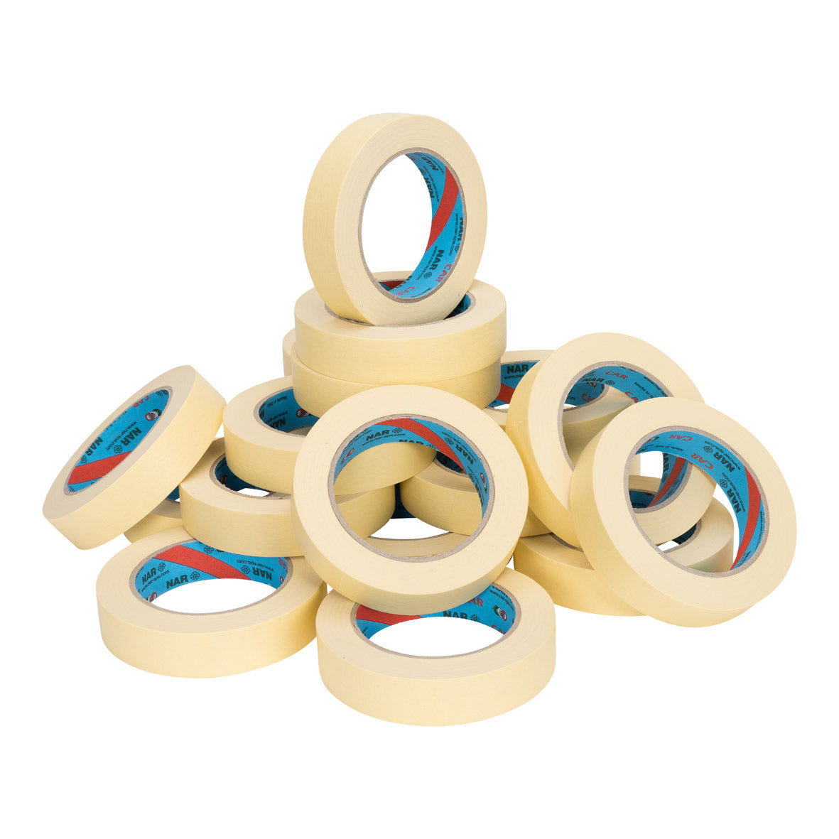 NAR - Masken () 58 Gramm/m2 25 mm x 50 Meter Gelb -Bege | 12 Stücke