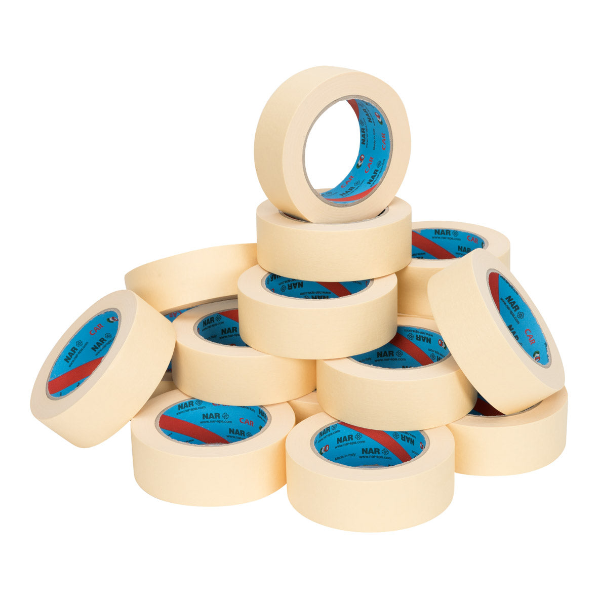NAR - Masken () 58 Gramm/m2 38 mm x 50 Meter Gelb -Bege | 8 Stücke