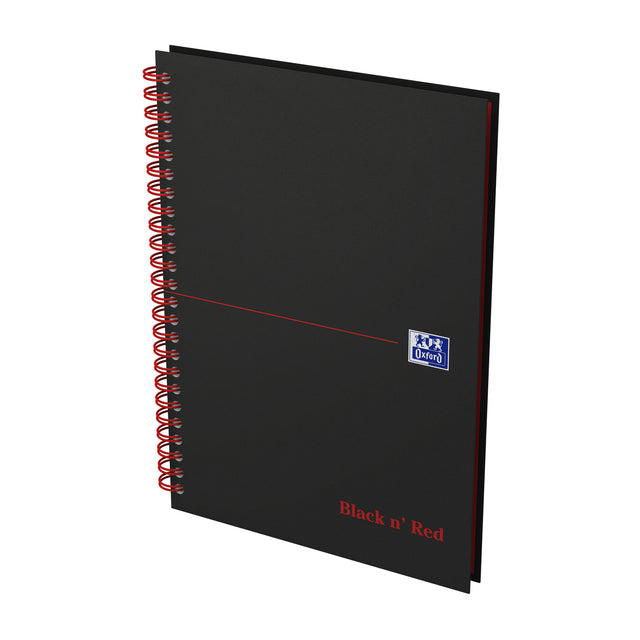 Notizbuch Oxford Black N Red A5 70V Linie | 5 Stücke