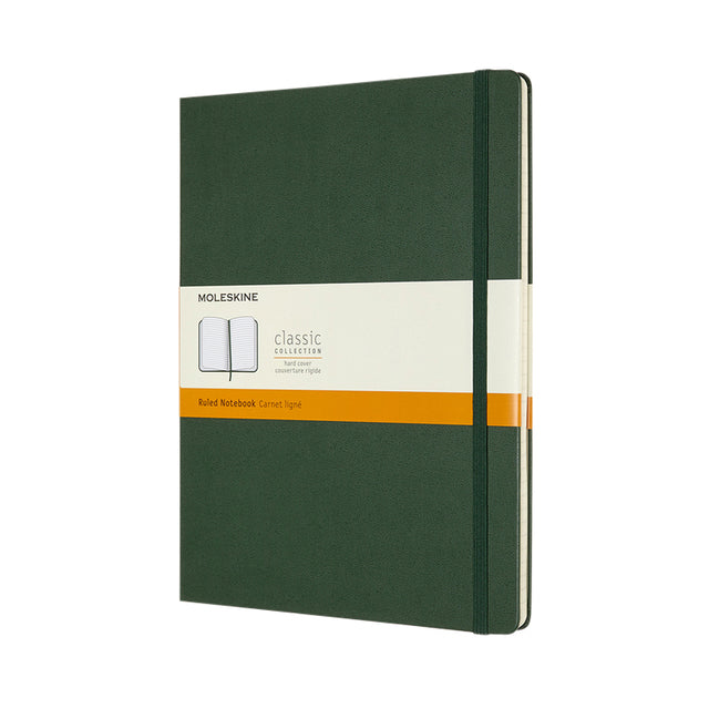 Notizbuch Moleskine XL 190x250mm Linie HC grün | 1 Stück