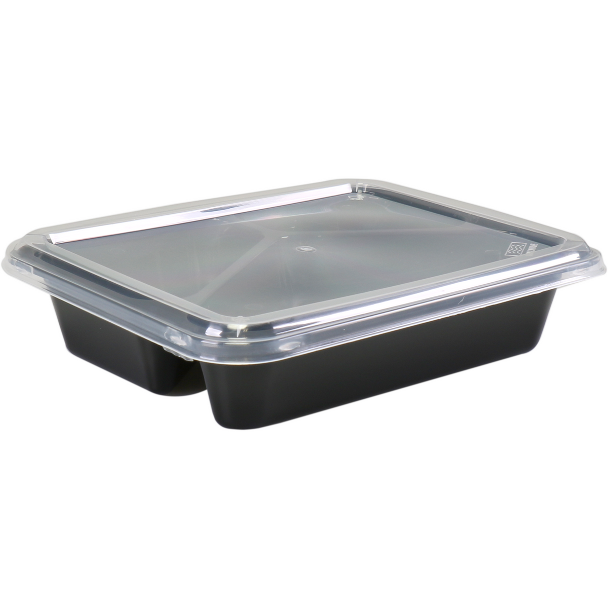 DEPA - BAK | Pp | 3-profession | Menubak | 227x178x49mm | Schwarz/transparent 10 Stücke