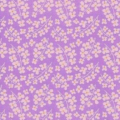 Klika - Geschenkpapier - Geschenkpapier - Daisy Lavendel auf weißer Rippen 70 cm