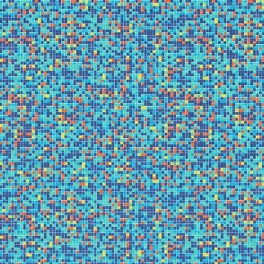 Klika - Geschenkpapier - Geschenkpapier - Mosaikblau auf weißer Rippen 30 cm
