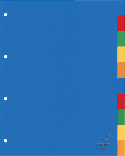 Känguro-Tabs 4-Loch A410 10-Stück Assorti PP | 25 Stücke