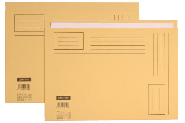 Quantore - FALTING -Ordner Folio ungleiche Seite 250gr Beige | 10 Stücke