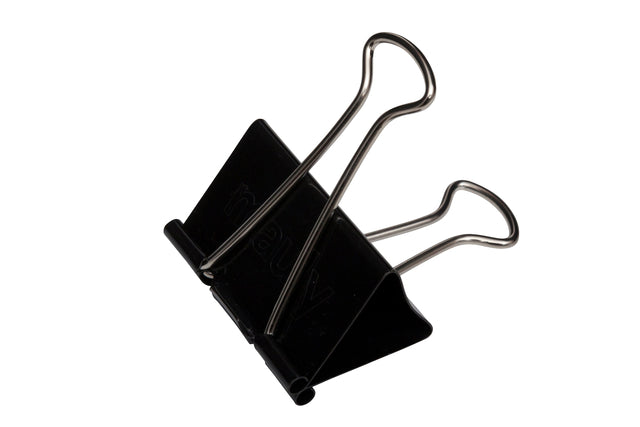 Papierklemme Maul 215 Foldback 51 mm Kapazität 25mm schwarz | 6 Stück