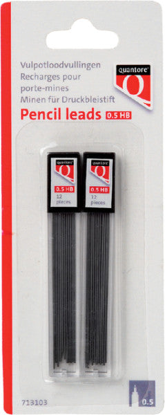 Quantore - Bleistiftstift 0,5 mm Hb 24 Stücke