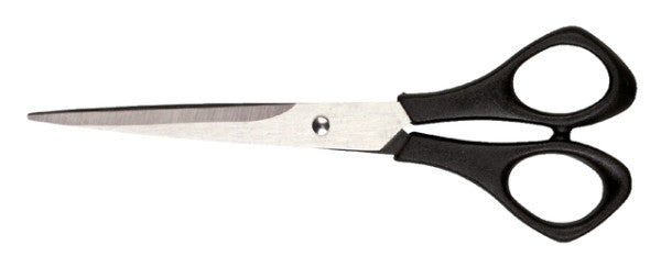 Quantore - Schere 160 mm + Kunststoffgriff schwarz | 12 Stücke