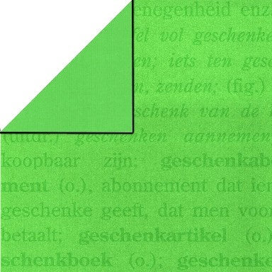 Klika - Geschenkpapier - Geschenkpapier - grüne Schriftarten auf Appegreen Rippen 70 cm