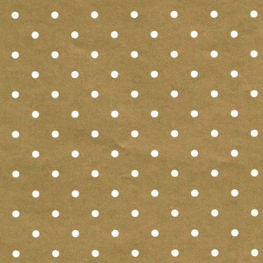 Klika - Geschenkpapier - Geschenkpapier - Gold mit weißen Punkten 30 cm